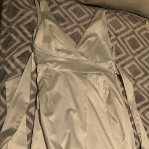 White knee length dress